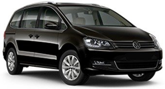 Black MPV5 Car in white Background